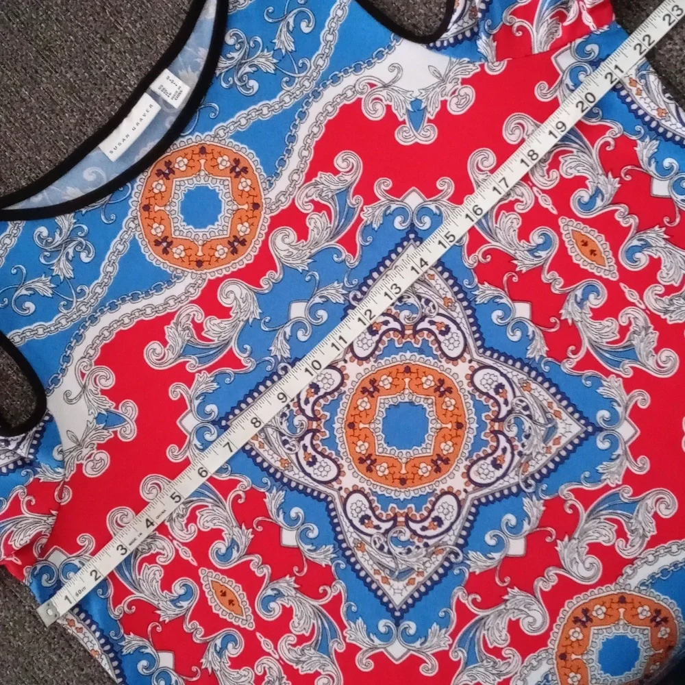 💋Susan Graver💋 - Multicolor Mandala Print Cold Shoulder Top